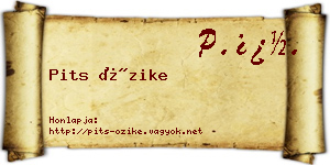Pits Őzike névjegykártya
